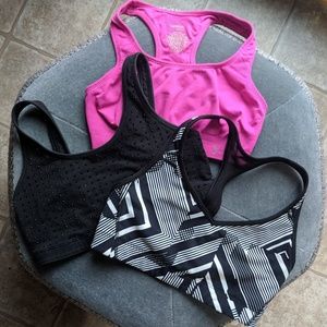 Lot of 3 Sport Bras Size Small